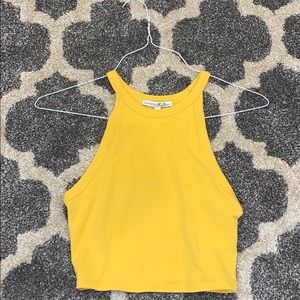cropped yellow tank top
